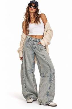 GAP Horseshoe Jeans 29/8R Acid Wash Barrel Leg Baggy Y2K Streetwear